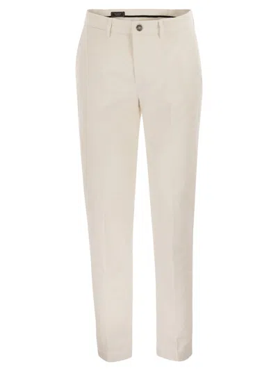 PESERICO CHINO TROUSERS IN STRETCH COTTON GABARDINE