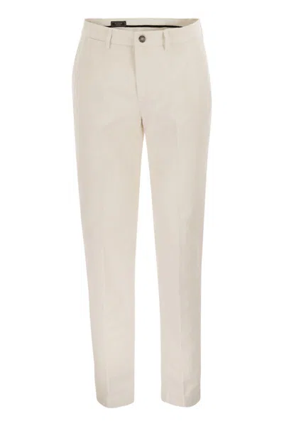PESERICO PESERICO CHINO TROUSERS IN STRETCH COTTON GABARDINE