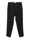 Peserico Tailored Black Cigarette Pants In Dark Grey