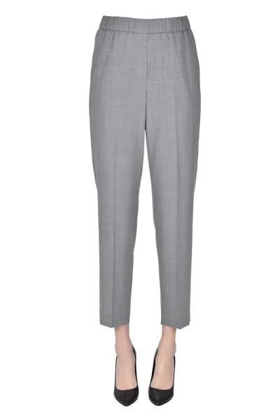 Peserico Cigarette Trousers In Gray