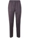 Peserico Elastic-waist Trousers In Gray