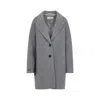 Peserico Cocoon Wool Cashmere Coat In Gray