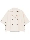 Peserico Double-breasted Beige Coat With Large Buttons In Beige