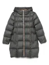 Peserico Hooded Quilted Coat In Black