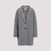 Peserico Mid-length Grey Coat With Notched Lapel In Gray