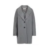 Peserico Mid-length Grey Coat With Notched Lapel In Multi
