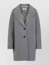 Peserico Cocoon Wool Cashmere Coat In Gray
