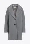 Peserico Cocoon Wool Cashmere Coat In Gray