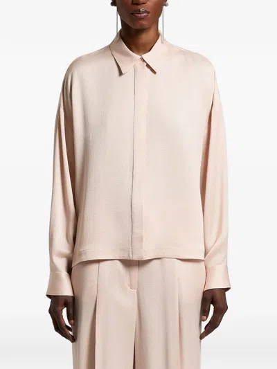 Peserico Collared Long-sleeve Shirt In Pink