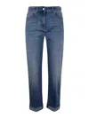Peserico Comfort Light Denim Trousers In Blue
