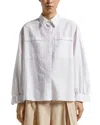 Peserico Concealed Button Long Sleeve Blouse In Cappuccino