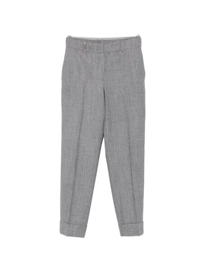 Peserico Concealed-closure Trousers In Gray
