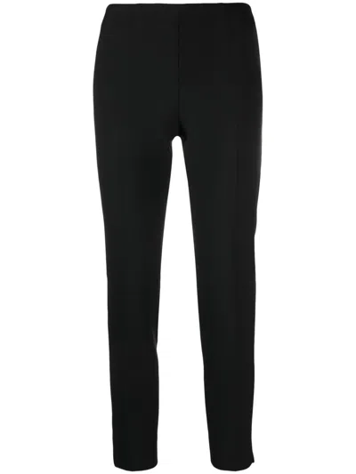 Peserico Confort Fit Side Zip Trousers In Black