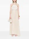 Peserico Contrast-panel Maxi Dress In Neutrals