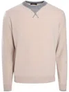 Peserico Contrast-trim Jumper In Neutrals