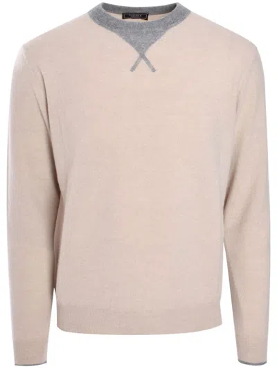 Peserico Contrast-trim Jumper In Neutrals