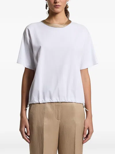 Peserico Contrast-trim Top In White