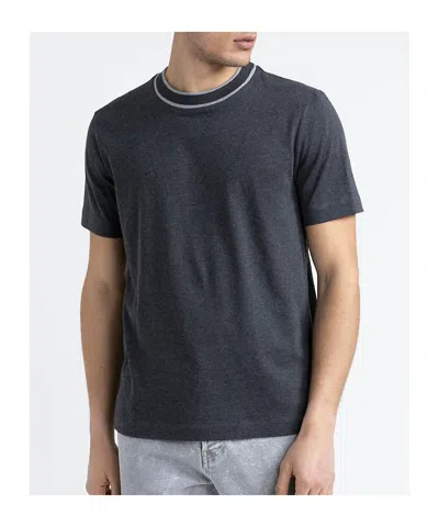 Peserico Contrasting-collar T-shirt In Black