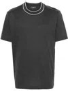 Peserico Contrasting-collar T-shirt In Grey
