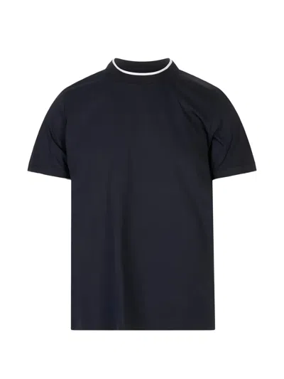 Peserico Contrast-trim T-shirt In Black