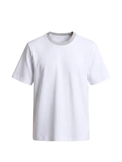 Peserico Regular Crewneck Cotton Blend T-shirt In White