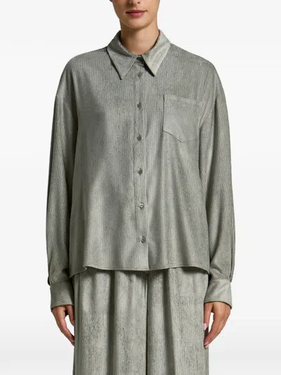 Peserico Corduroy Chest-pocket Shirt In Multi