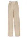 Peserico Corduroy Elasticated-waistband Trousers In Multi