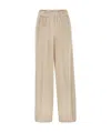 Peserico Corduroy Elasticated-waistband Trousers In Brown