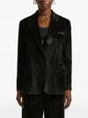 Peserico Corduroy Single-breasted Blazer In Black