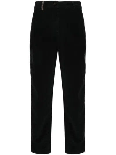 Peserico Corduroy Straight-leg Trousers In Blue
