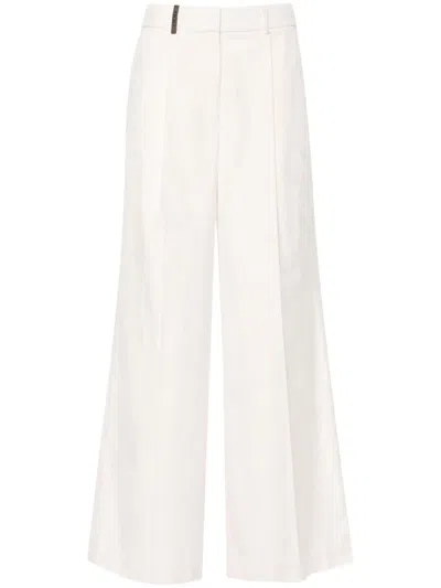 Peserico Corduroy Straight-leg Trousers In Pink