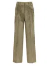 Peserico Wide Leg Corduroy Trousers With Belt Loops