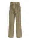 Peserico Wide Leg Corduroy Trousers With Belt Loops