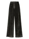 Peserico Velvet Trousers Elastic Waistband In Brown