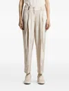 Peserico Corduroy Trousers In Animal Print