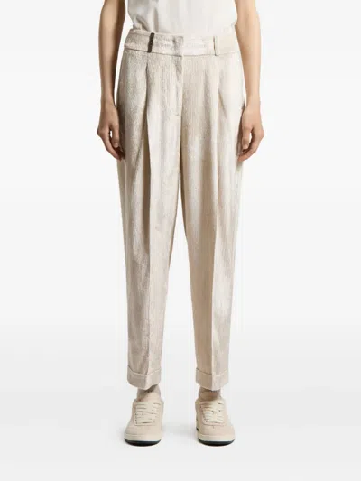 Peserico Corduroy Trousers In Animal Print