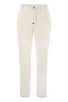 Peserico Men's Corduroy Trousers In White