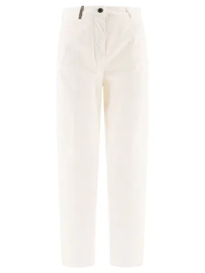 Peserico Corduroy Trousers In White