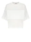 Peserico White Cotton And Silk T-shirt