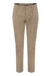 Peserico Men's Cotton And Silk Trousers In Beige