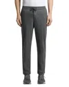 Peserico Cotton Blend Double Interlock Drawstring Joggers In Gray