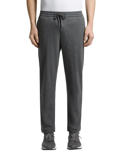 Peserico Cotton Blend Double Interlock Drawstring Joggers In Gray