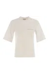 Peserico Cotton Blend Jersey T-shirt In White