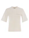 Peserico Cotton Blend Jersey T-shirt In White