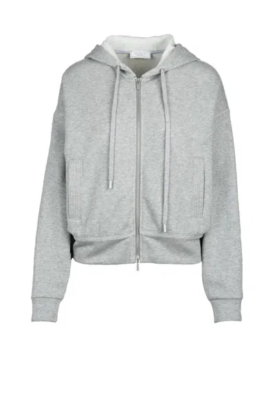 Peserico Cotton Blend Sweatshirt - Grey In Gray