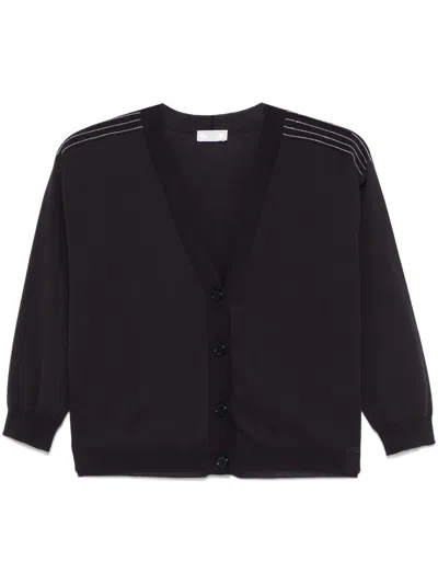 Peserico Cotton Cardigan In Blue