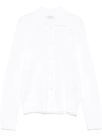 Peserico Cotton Cardigan In White