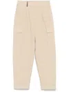 Peserico Cotton Cargo Trousers In Nude
