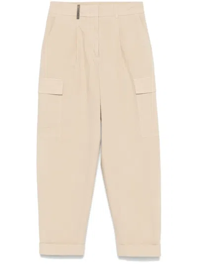 PESERICO COTTON CARGO TROUSERS
