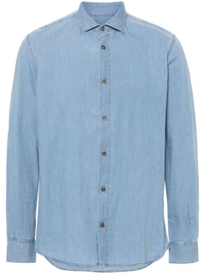 PESERICO COTTON DENIM SHIRT